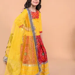 itsmycostume Girls Printed Ready to Wear Lehenga & Blouse With Dupatta image 3