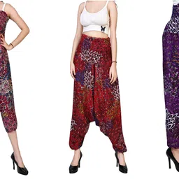 fusfus Printed Rayon, Cotton Women Harem Pants-picture-23