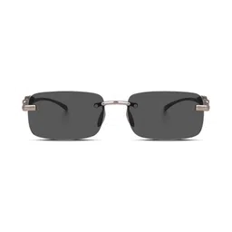 OHGORY Unisex Black Lens & Black Rectangle Sunglasses with image 3