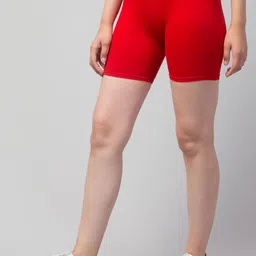Attire Zone Women Skinny Fit Low-Rise Cycling Sports Shorts image 5