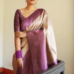 Moda Rapido Woven Design Art Silk Handloom Banarasi Saree image 4