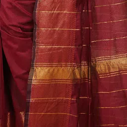 BENGAL HANDLOOM Zari Art Silk Taant Saree image 3