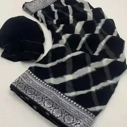 salco Striped Bollywood Georgette Saree-picture-23