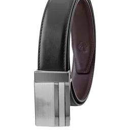 Roadster Men Textured Leather Reversible Belt-image-70