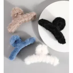 Glitzzy Women Set of 3 Fur Claw Clip-picture-19