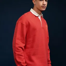 HIGHLANDER Men Printed Polo Collar Drop Shoulder Sleeves Tshirt image 3