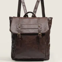 CORSICA Women Coffee Brown Large Solid Backpack-picture-37