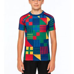 dostitch Boys Navy Blue & Multicolored Printed Dri-FIT T-shirt-picture-21