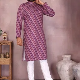 HMGarments Men Printed Regular Pure Cotton Kurta with Pyjamas image 3