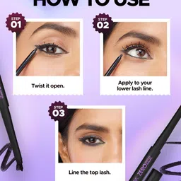 Hilary Rhoda Zero Smudge Long Lasting Kajal - 0.35 g - Black image 5