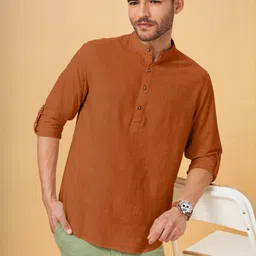 Fifth U Men Brown Kurta-picture-39