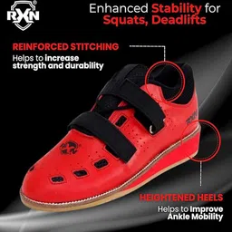 RXN Men Leather Training or Gym Non-Marking Shoes image 3