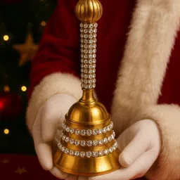 ugs Latest 2025 Victorian Style Hanging Bell for Christmas Tree/Santa Bell Ornamental Bells Pack of 1 image 2