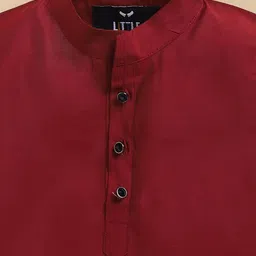 LITTLE COLLARS Boys Embroidered Regular Kurta with Pyjamas image 5