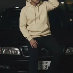 ladoire Men Full Sleeve Solid Hooded Sweatshirt image 3