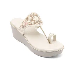 V-WALK Embellished Wedge Heel Sandals image 3