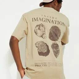 max Men Printed Raw Edge T-shirt image 1