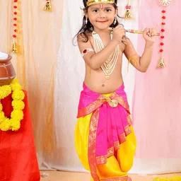itsmycostume Kids Krishna Costume Dress With Accessories-picture-10