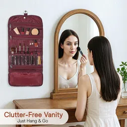 Kuber Industries Maroon Set of 1 Regular Makeup Organiser Organisers image 5