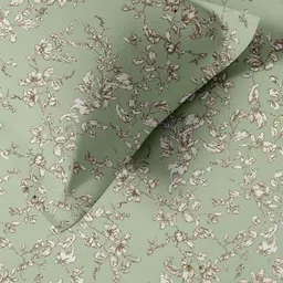 Trance Home Linen Green & White Printed Cotton 210 TC Single Bedsheet Sets - 91m x 1.98m image 3