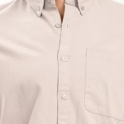 Blu MNKY Men Classic Fit Solid Button-Down Collar Cotton Casual Shirt image 3