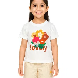 POP STREET KIDS Girls Printed Short Sleeves T-shirt With Shorts-picture-35