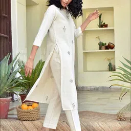 KALINI Women Ethnic Motifs Printed Regular Kurta with Trousers-picture-17