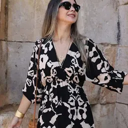 MANOJAVA Print Liva Maxi Dress image 3