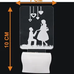 1ST TIME Red & White Printed Acrylic Rectangle Shaped Wall Lamp image 5