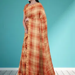 The Chennai Silks Checked Pure Cotton Handloom Chettinad Saree image 4