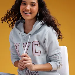 HERE&NOW Varsity Print Hooded Sweatshirt-picture-42