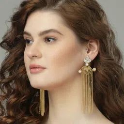 AVANT-GARDE PARIS Leaf Shaped Drop Earrings image 3