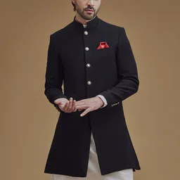 Neumen Self Design Sherwani Set-picture-10