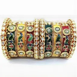 SAVORADE Set Of 14 Gold Glass Bangle image 1