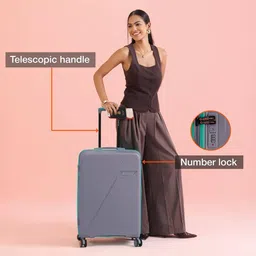 Nasher Miles Set Of 3 Montreal Textured Hard-Sided Trolley Bag image 4