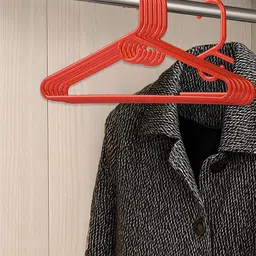 Kuber Industries 6-Pcs Red Clothes Hanger image 2