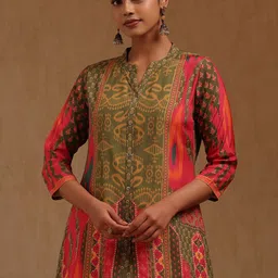 Soch Women Ethnic Motifs Printed Mandairan Collar Tunic-image-47