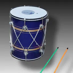 labina Mini Dholak Drum Toy for Kids | Traditional Sound Drum for Children & Beginners Nut & Bolts Dholak-picture-23