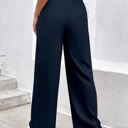 RAJOVATI Women High-Rise Easy Wash Trousers image 3