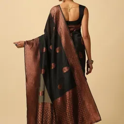 KSALIYA Black Silk Blend Sarees image 2