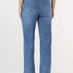 Kraus Jeans Women Straight Fit High-Rise Heavy Fade Jeans image 4