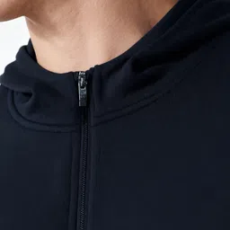 DAMENSCH Men Solid Full Zip Hooded Sweatshirt image 5