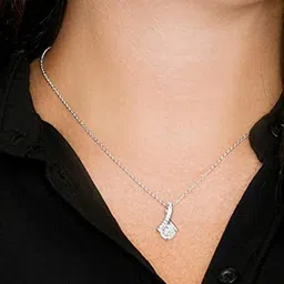 Rakva Women White Necklace and Chains image 5