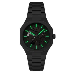 EARNSHAW Men Brass Dial & Stainless Steel Bracelet Style Straps Analogue Automatic Motion Powered Watch image 2