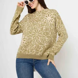 Madame Women Floral Printed Pullover image 2