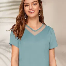 DressBerry Women V-Neck Slim Fit T-shirt-image-9