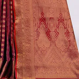 Anouk Rustic Paisley Woven Design Zari Banarasi Saree image 3