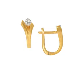 BHIMA 22K BIS Hallmark 916 Purity Yellow Gold Subtle Ring Stud Earring image 5