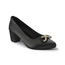 ICONICS Women Block Heel Pumps with Bows image 2