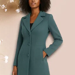 pepzoo Women Solid Double Breasted Casual Blazer-picture-45